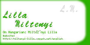 lilla miltenyi business card